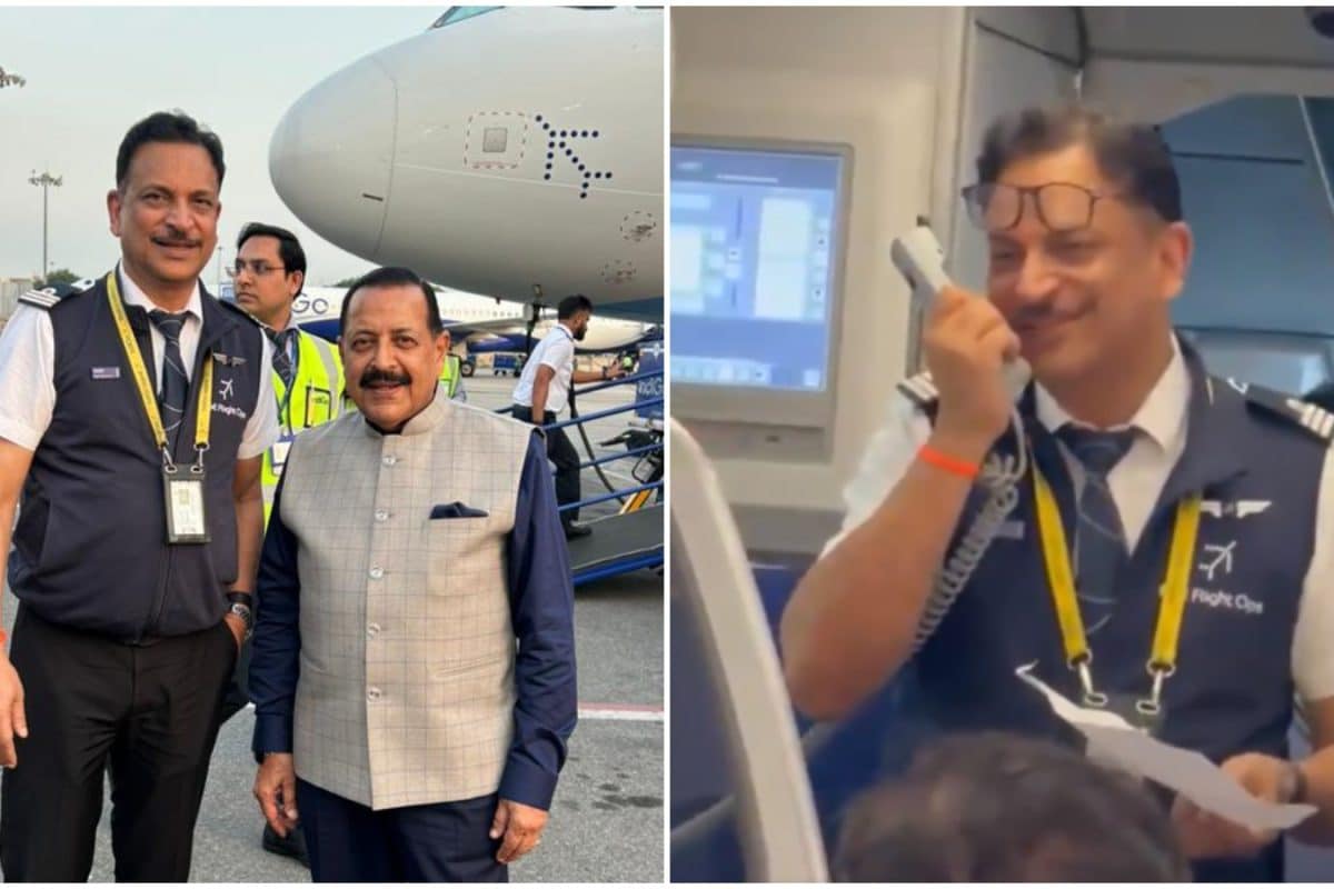 BJP MP Pilots Indigo Flight, Gives Mid-Air Welcome To Ashwini Vaishnaw, Jitendra Singh | Video