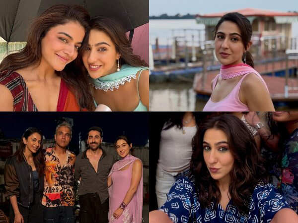 Photos: Sara Ali Khan Shares Adorable BTS Moments From The Sets of Pati Patni Aur Woh 2