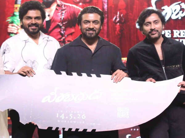 Kollywood Stars Invoke Telugu Superstars During Hyderabad Promotions