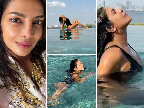 Photos: Priyanka Chopra Jonas Drops Glimpses From Her Relaxing Pool Day Amid Varanasi Shoot